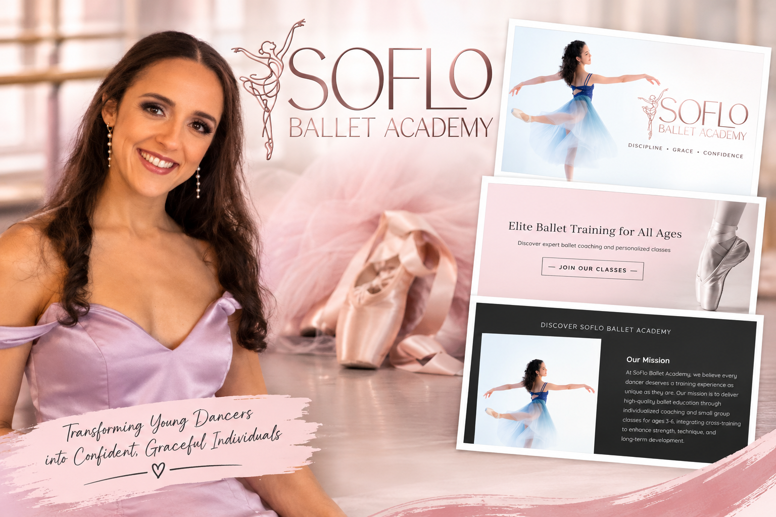 SoFlo Ballet Academy brand collage