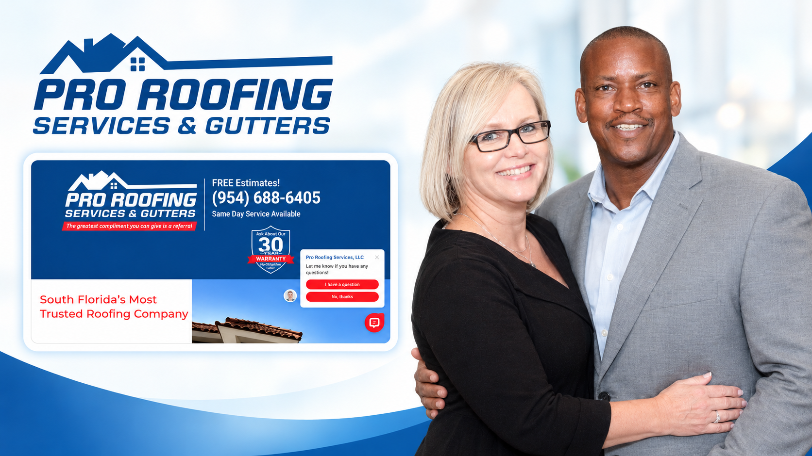 Willie and Anita Brown, Pro Roofing Services & Gutters